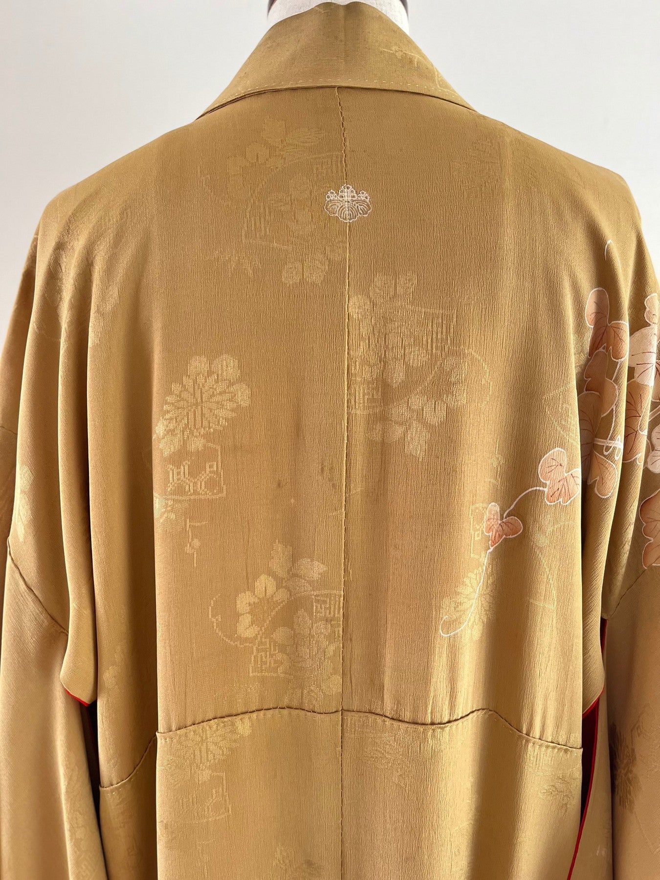 Beige Flower Car Kimono