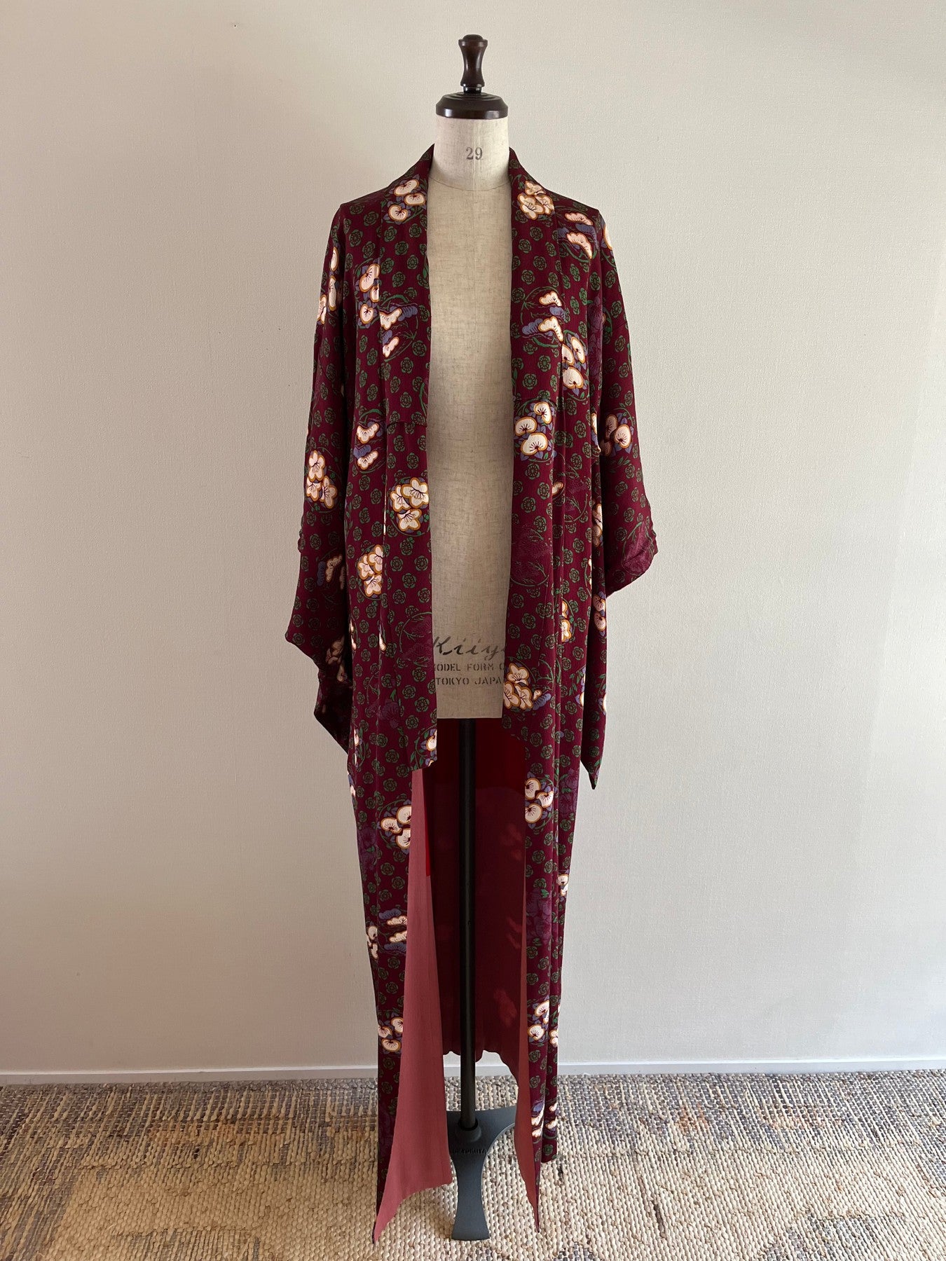 Brown Mandarin Orange Kimono