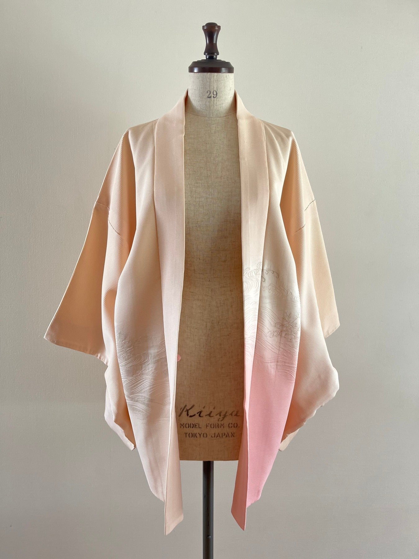 Soft Pink Wave Haori