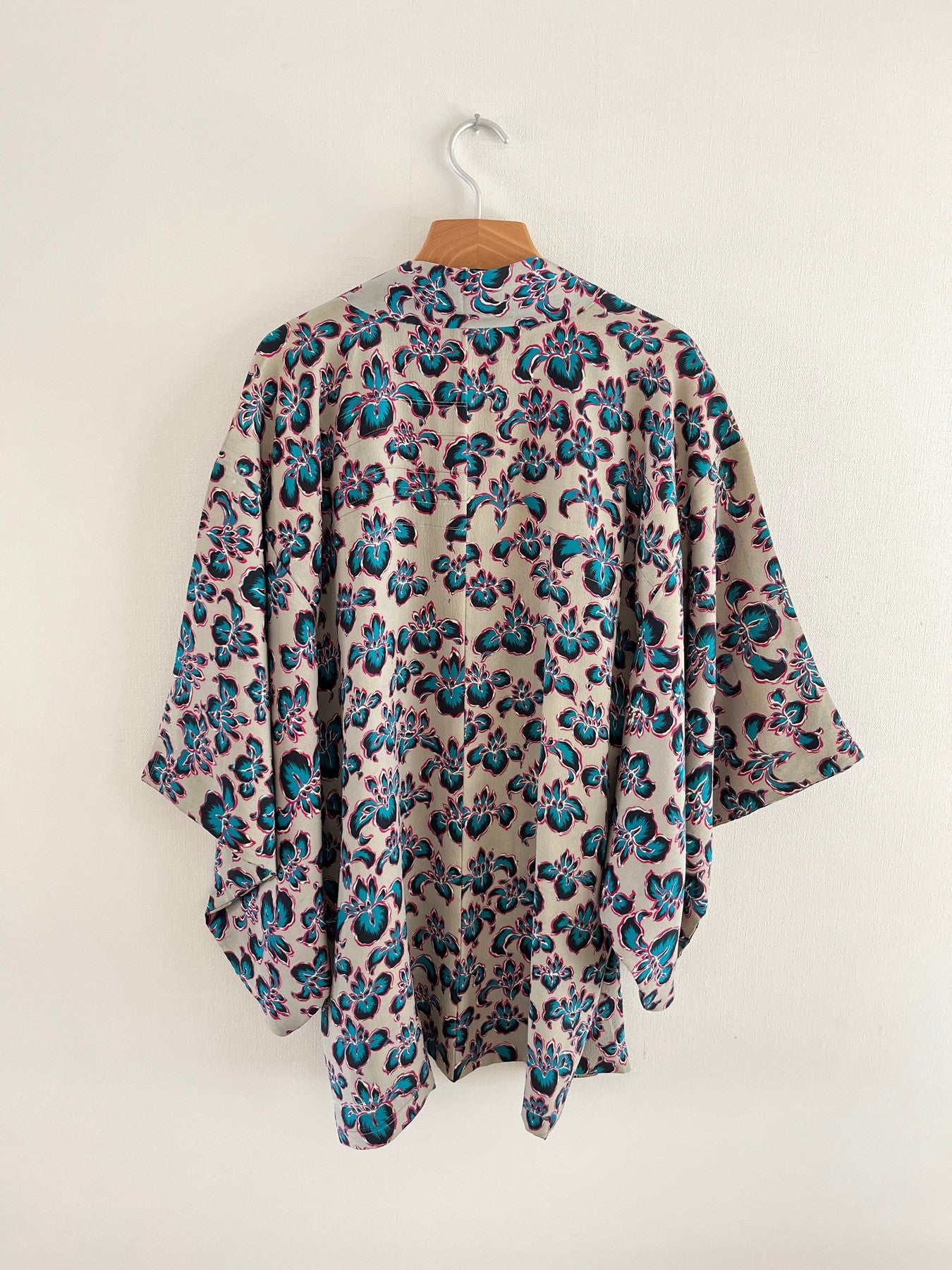 Gray Neon Floral Haori