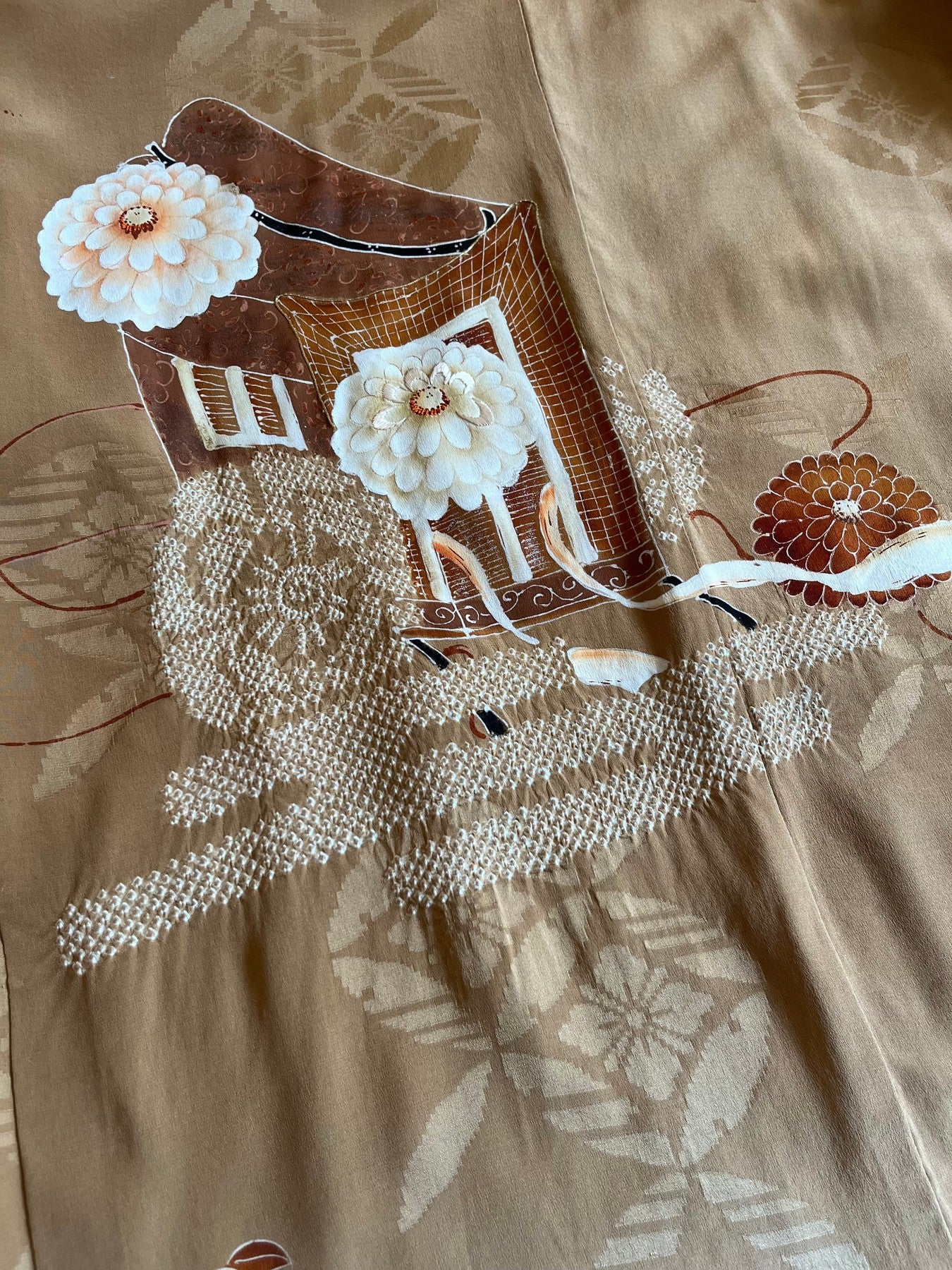 Beige Chrysanthemum Haori