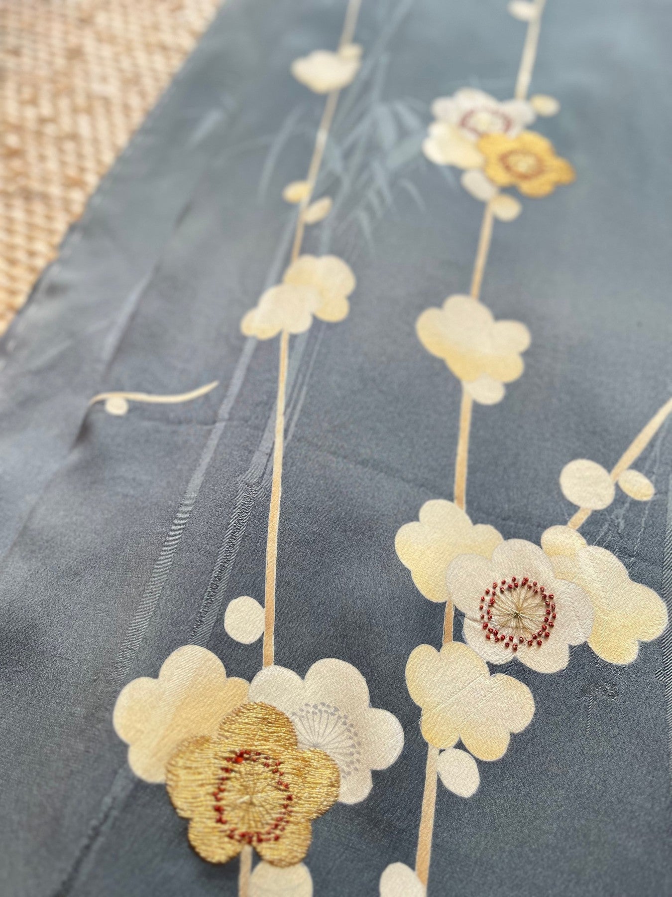 Gray Plum Blossom Kimono