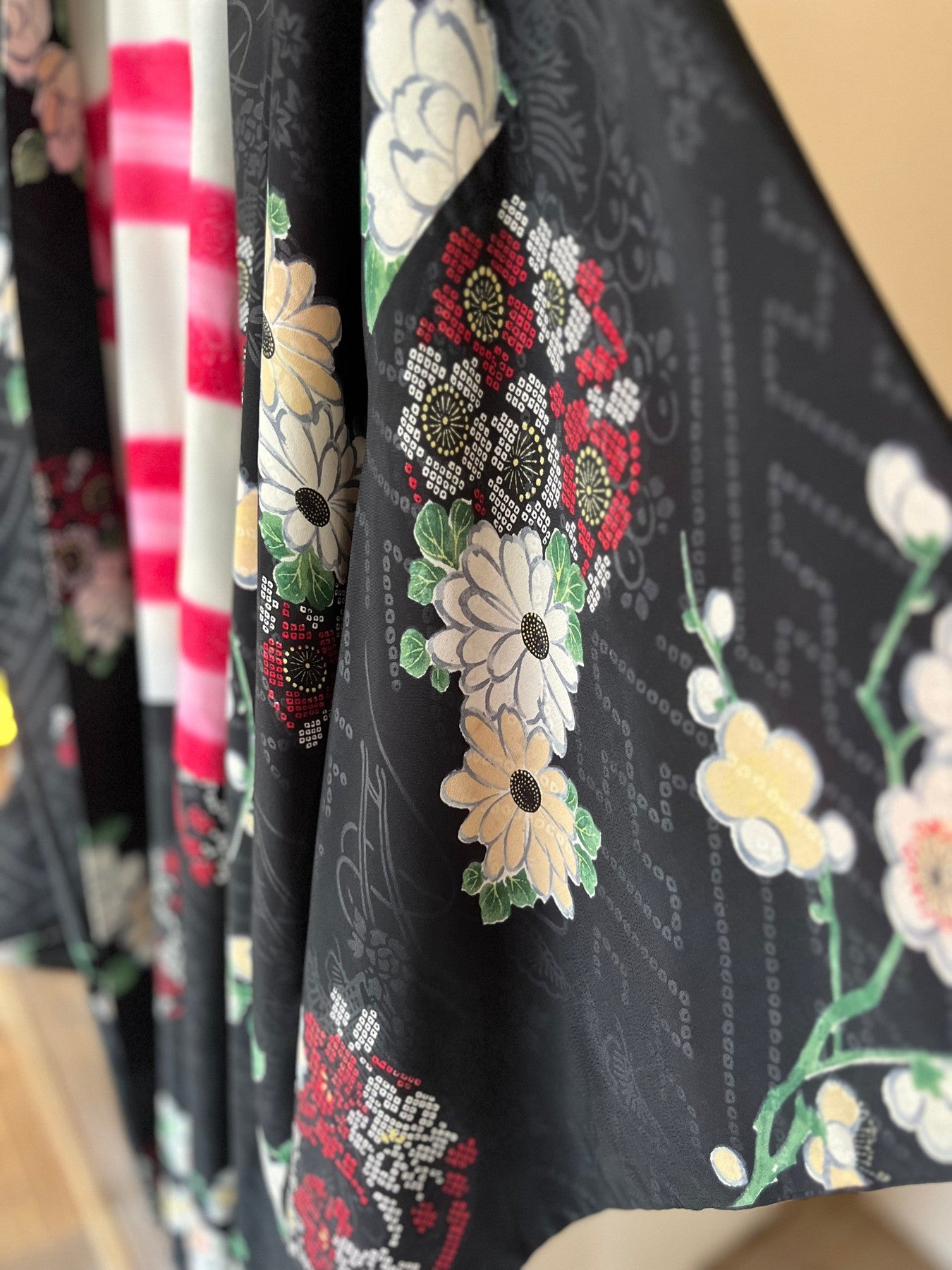 Black Plum Blossoms & Twigs Haori