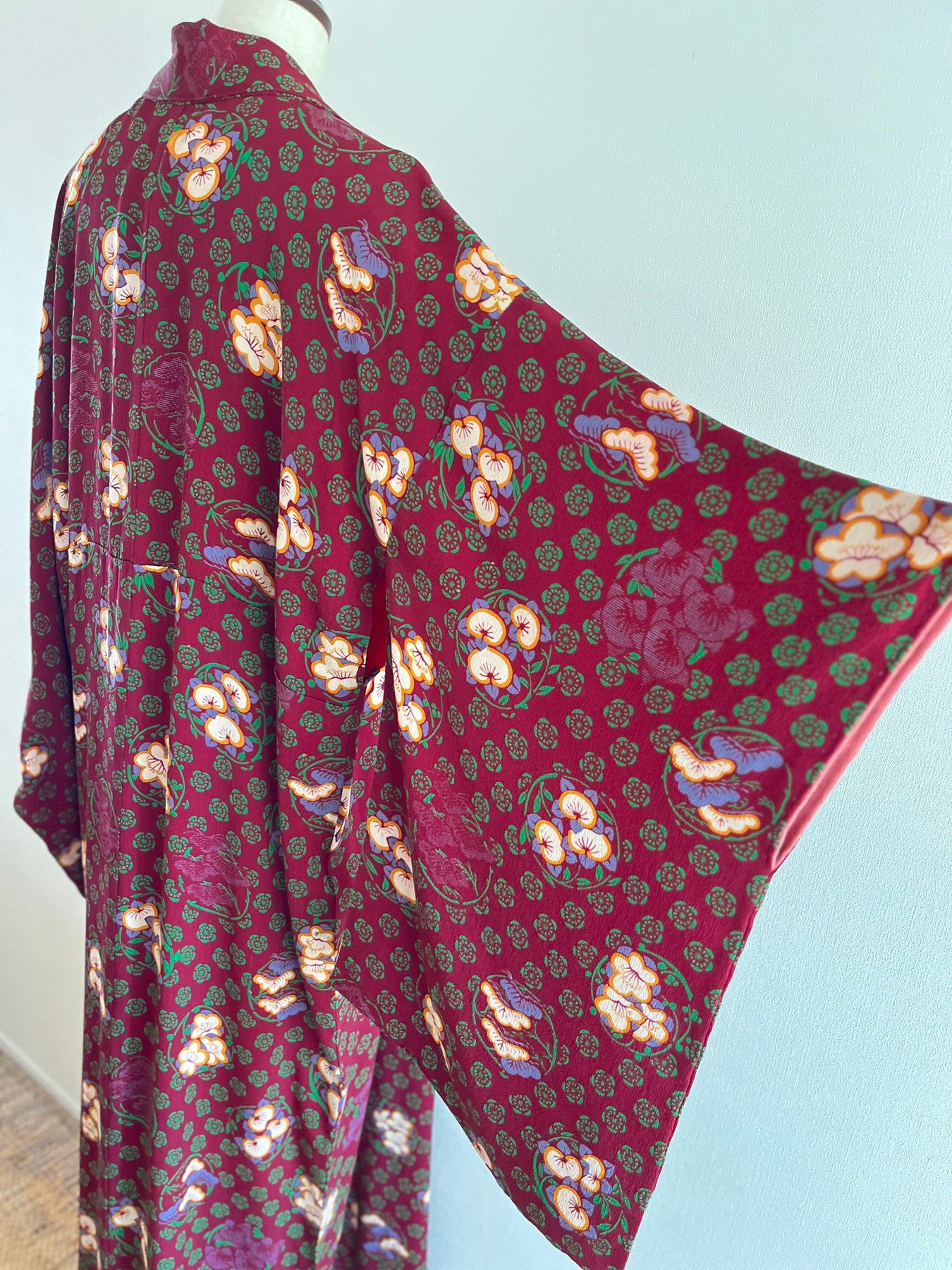 Brown Mandarin Orange Kimono