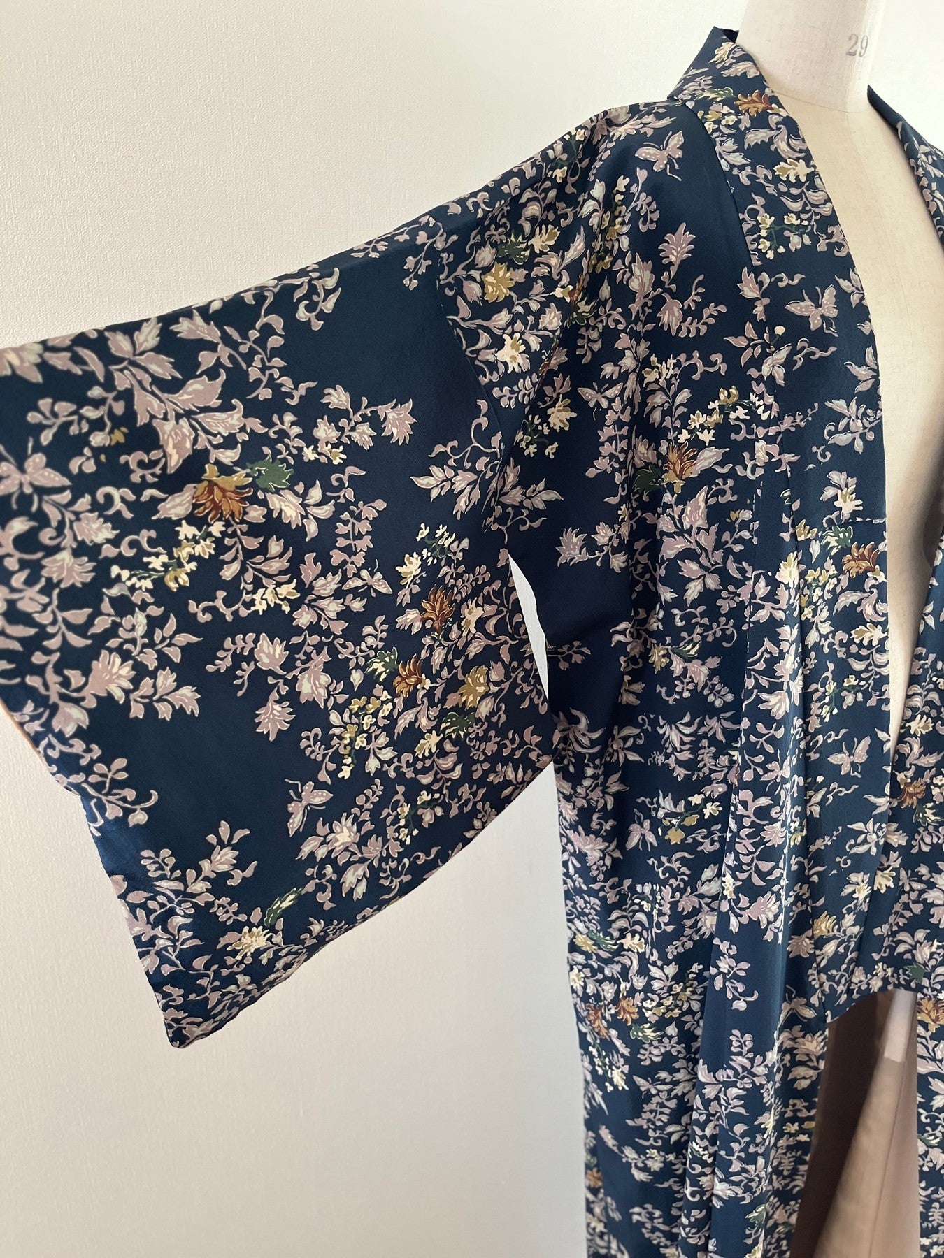 Dark Green Floral Kimono