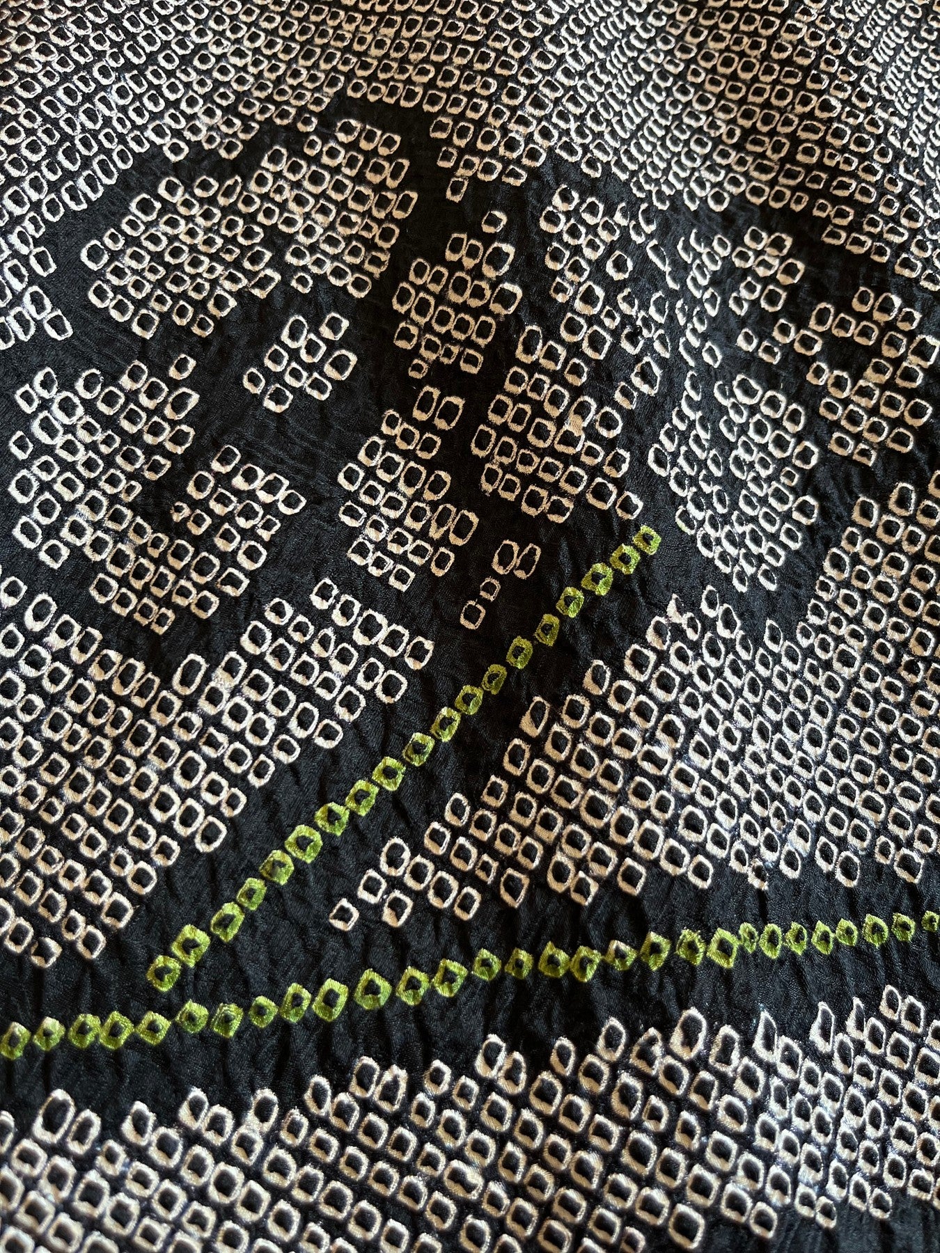 Black Floral Shibori Haori